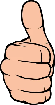 a thumbs up hand showing the thumbs