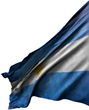 the flag of argentina flying in the wind