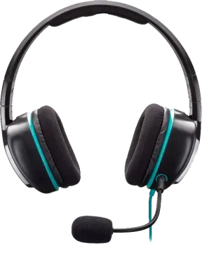 a headset with a microphone and headphones