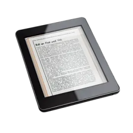 the kindle e - reader on a white background