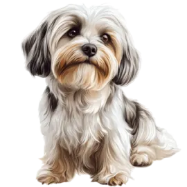 a drawing of a small dog