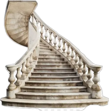 a set of stairs on a white background