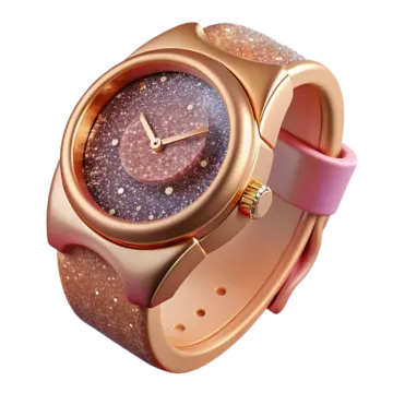 the rose quartz watch with pink leather strap