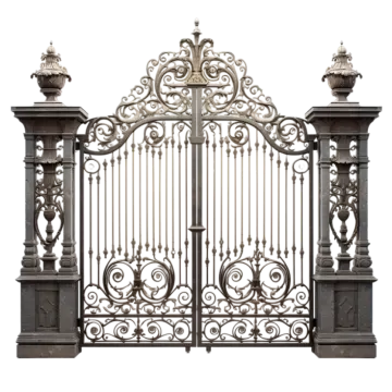 a wrought iron gate