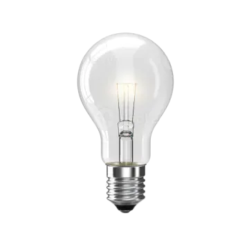 a light bulb on a white background