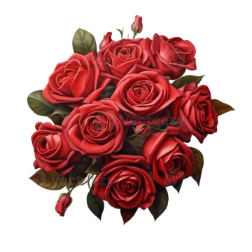 a bouquet of red roses