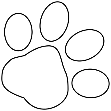 a black and white paw printable