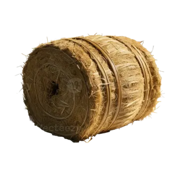 a roll of hay on a white background