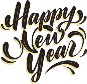 happy new year lettering