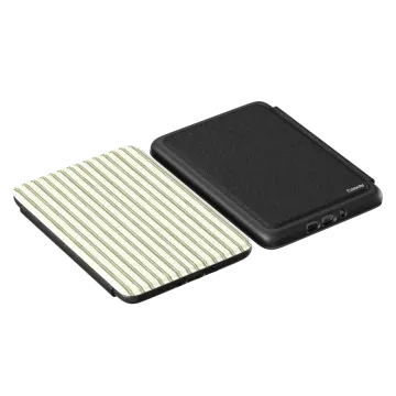 a black and white iphone case with stripes