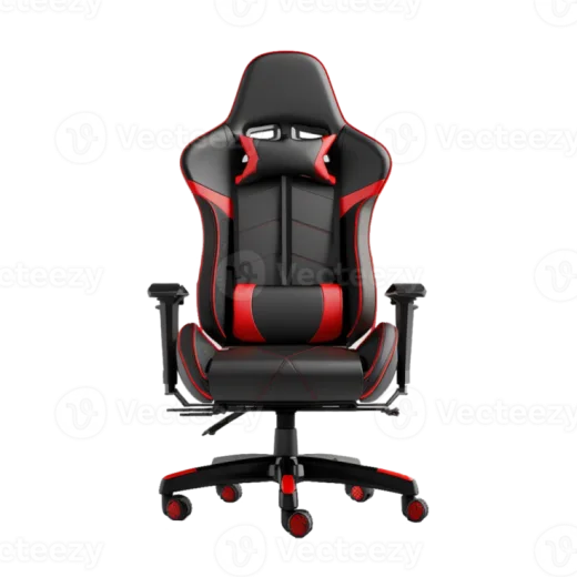 a black and red gaming chair