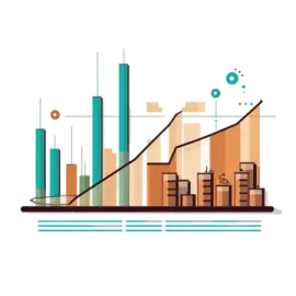 an illustration of a city with buildings on it
