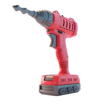 a pink cord driller on a white background