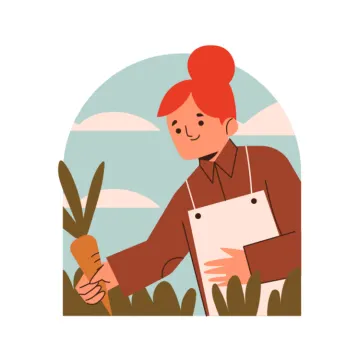 a man holding a carrot in his hand