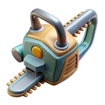 a toy with a chainsaw on it