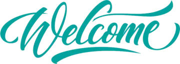 the word welcome on a white background