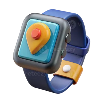 an apple watch with a yellow and blue band