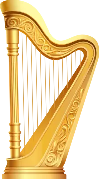 a golden harp