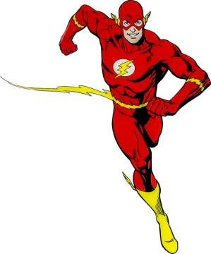 a drawing of the flash running