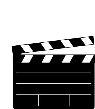 a movie clap with a white background