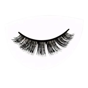 a close up of eyelashes with long black lashes
