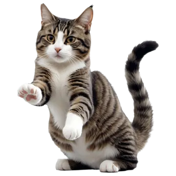 a gray and white cat