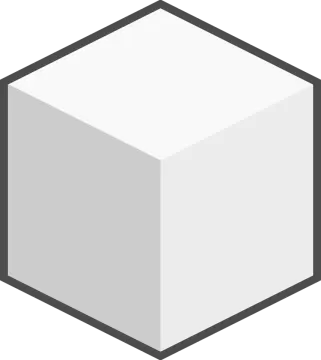 an image of a white cube