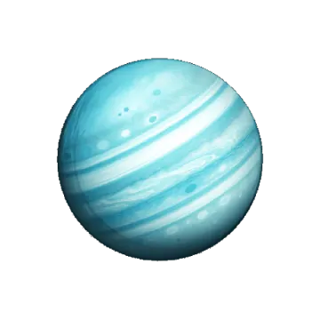 a blue ball with white stripes on it