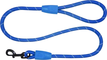 a blue rope with white dots on it