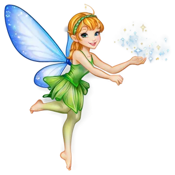 a cute little fairy holding a magic wand