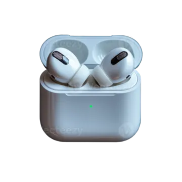 the apple airpods is shown on a white background