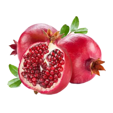 two pomeas on a white background