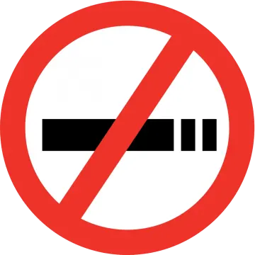 a no smoking sign on a white background