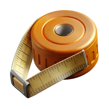 a tape with a measuring ruler on it