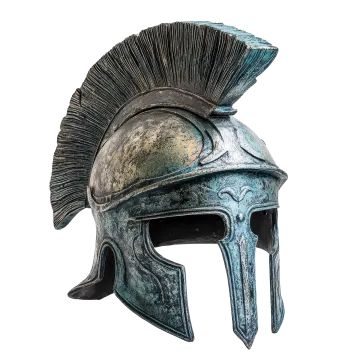 an ancient roman helmet