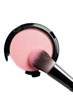 a pink blush blusher with a brush