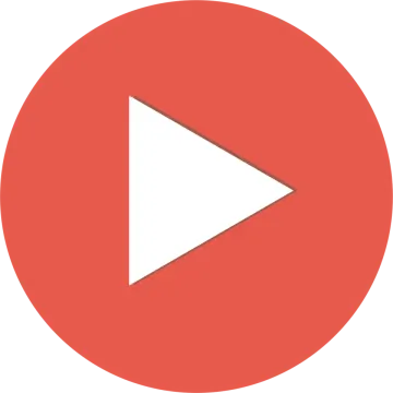 a red play button with a white arrow