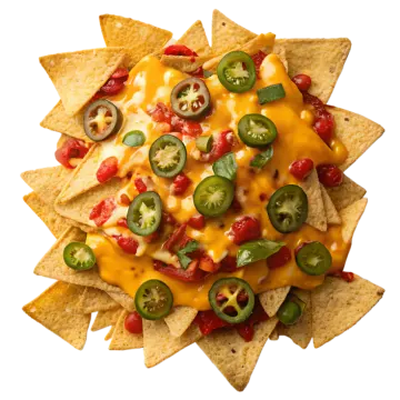 a bowl filled with cheese, tomatoes and green peppers