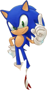 a drawing of sonic the hedge