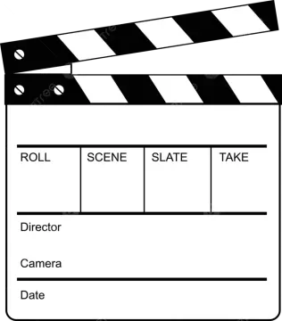 a movie clapboard with the words'roll scene take '