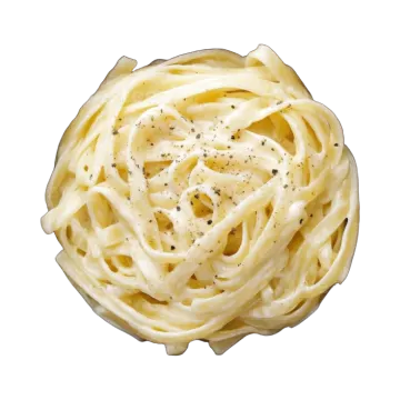 a bowl filled with pasta and topped with cheese