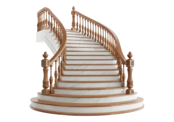 a set of stairs on a white background