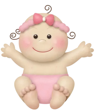 a baby doll with a pink bow on her head