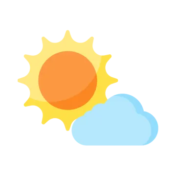 the sun and clouds
