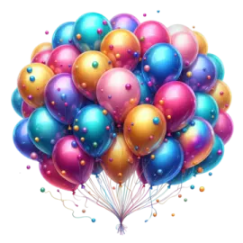a bunch of balloons