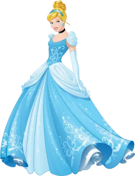 the princess in her blue dress