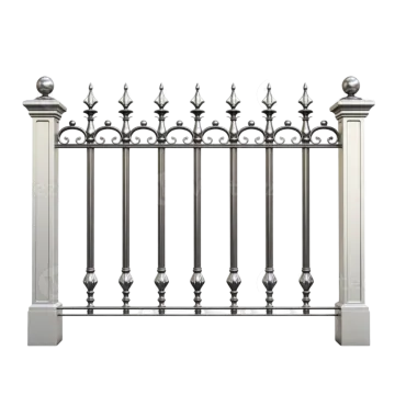 a 3d model of an iron fence