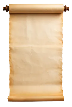 an old scroll on a white background