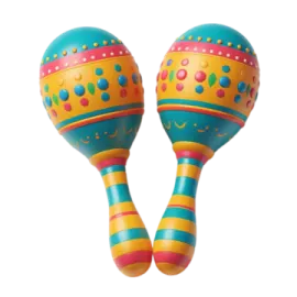 a pair of maraos with colorful designs