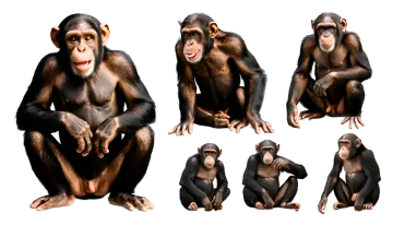 a group of monkeys sitting on the ground